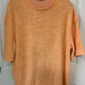 Zara Peach Textured Knit Top